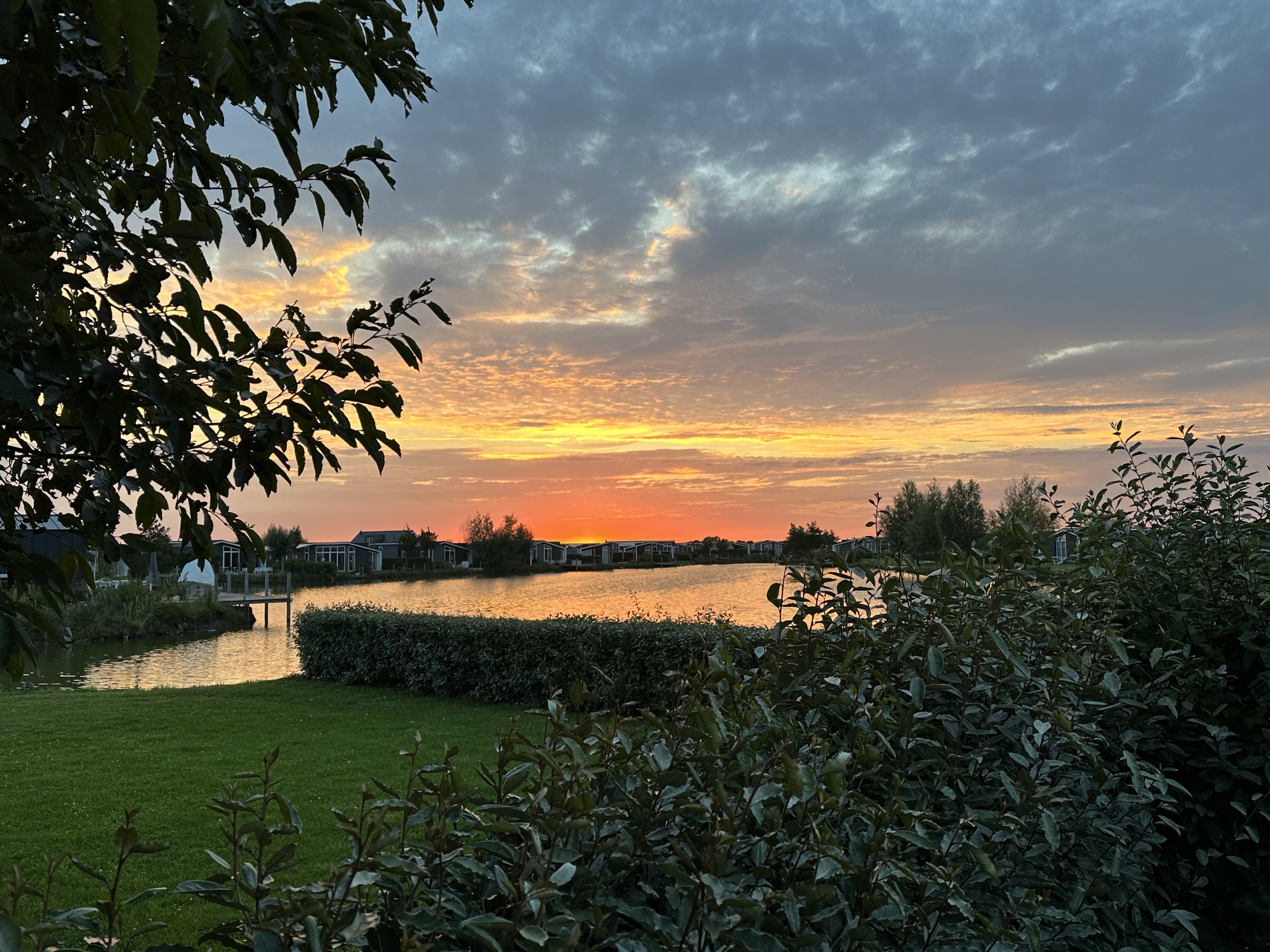Sunset over the lake